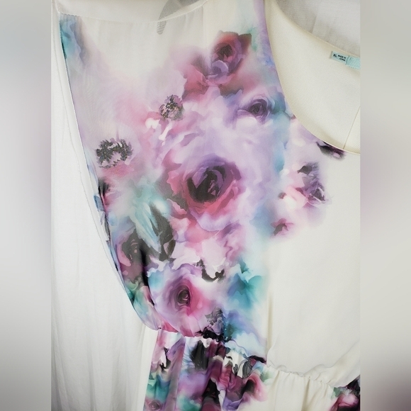 Maurices Ivory Multicolored Sleeveless Dress Sz XL - Picture 6 of 9